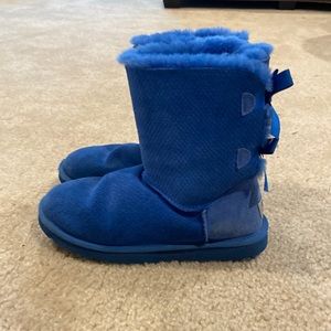 Royal blue UGG boots worn only a few time small marks will come out easy